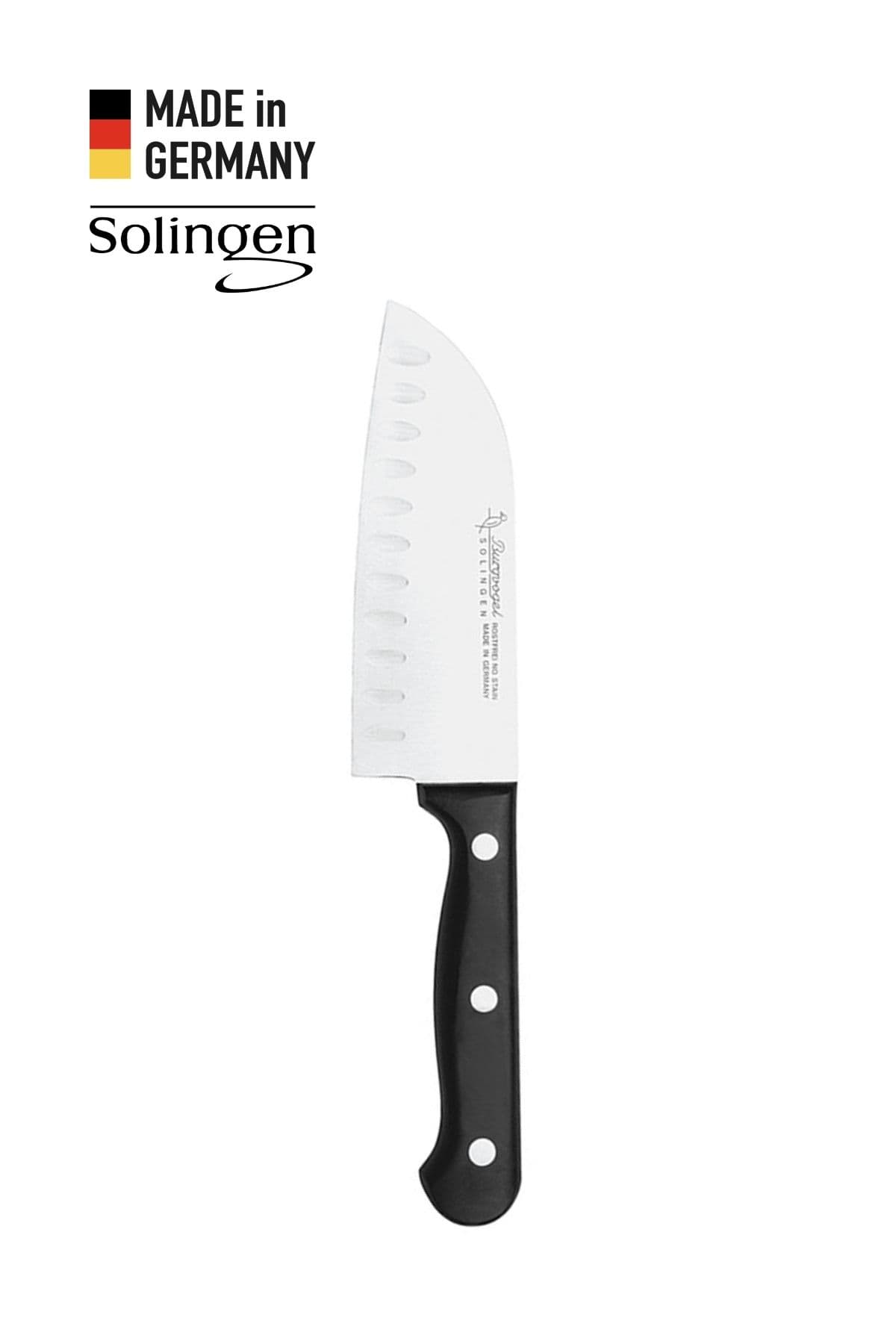 Solingen Burgvogel 4000 Serisi 13cm Kanallı Santoku Bıçağı
