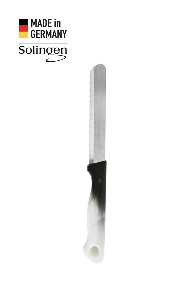 Solingen Mikro Tırtıklı Küt Genel Doğrama Bıçağı - Siyah/Beyaz