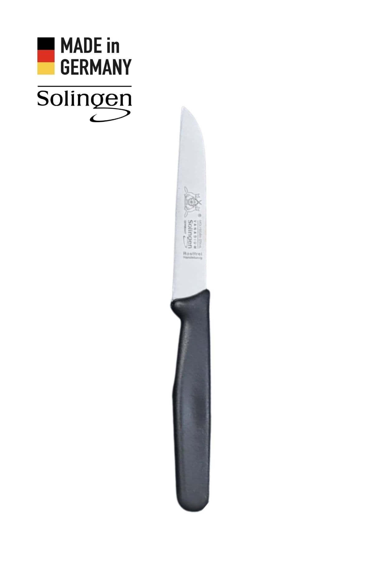 Solingen Düz Uç Genel Kullanım Bıçağı - Siyah