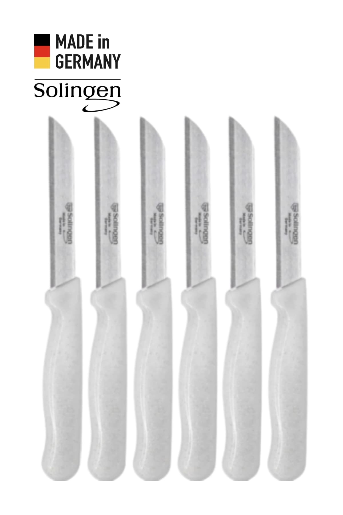 Solingen 6’lı Tırtıklı Simli Beyaz Meyve Bıçağı
